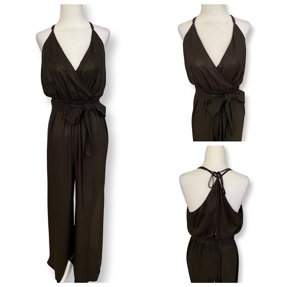 BCBG Max Azaria Black Maxi Jumpsuit Elegant Style. Size: Small